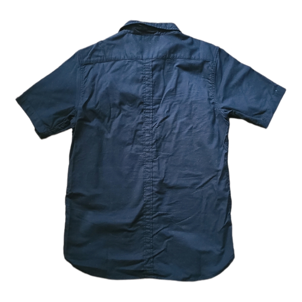 Black knit pocket button down